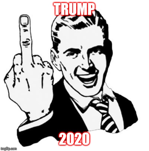 1950s Middle Finger | TRUMP; 2020 | image tagged in memes,1950s middle finger | made w/ Imgflip meme maker