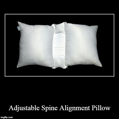 The Best Adjustable Spine Alignment Pillow from Alaska Linens | image tagged in health,healthcare,bedroom,pillow,alaska | made w/ Imgflip demotivational maker