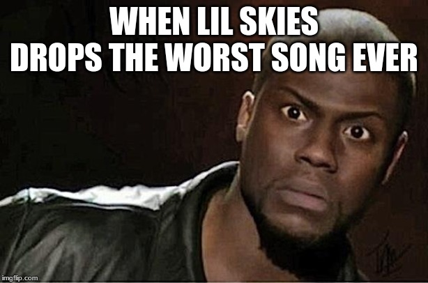 Kevin Hart Meme | WHEN LIL SKIES DROPS THE WORST SONG EVER | image tagged in memes,kevin hart | made w/ Imgflip meme maker
