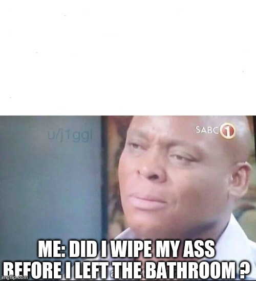am I a joke to you | ME: DID I WIPE MY ASS BEFORE I LEFT THE BATHROOM ? | image tagged in am i a joke to you | made w/ Imgflip meme maker