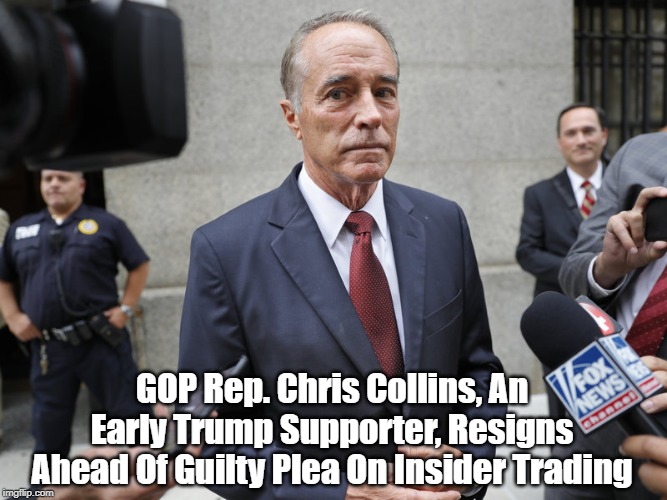 GOP Rep. Chris Collins, An Early Trump Supporter, Resigns Ahead Of Guilty Plea On Insider Trading | made w/ Imgflip meme maker