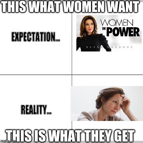 Expectation vs Reality | THIS WHAT WOMEN WANT; THIS IS WHAT THEY GET | image tagged in expectation vs reality | made w/ Imgflip meme maker