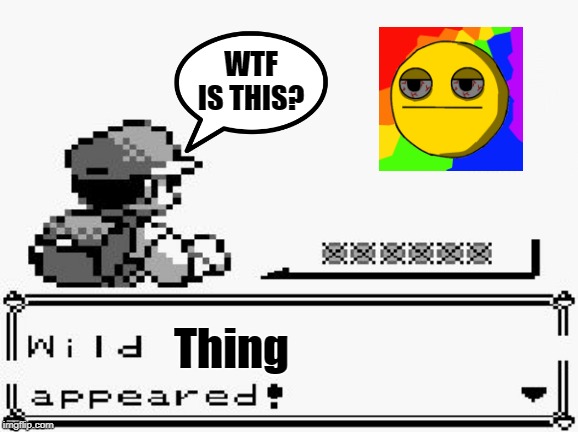 pokemon appears | WTF IS THIS? Thing | image tagged in pokemon appears | made w/ Imgflip meme maker