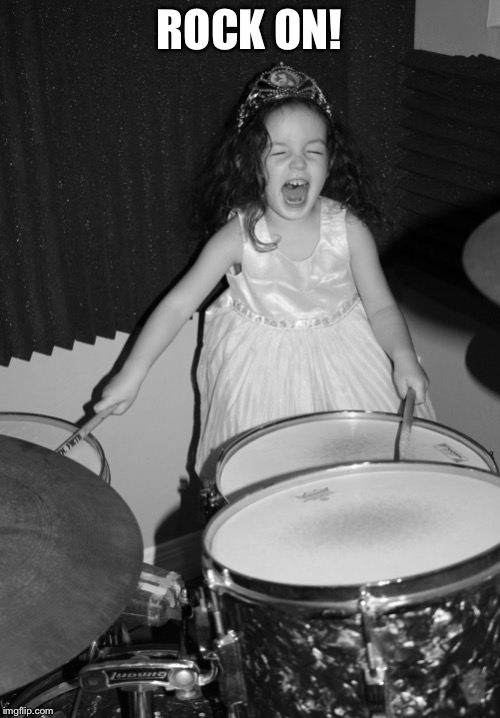 Rock On! | ROCK ON! | image tagged in rock on | made w/ Imgflip meme maker