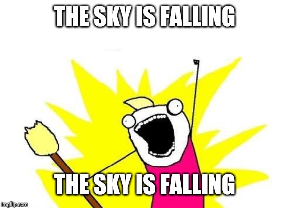 X All The Y Meme | THE SKY IS FALLING THE SKY IS FALLING | image tagged in memes,x all the y | made w/ Imgflip meme maker