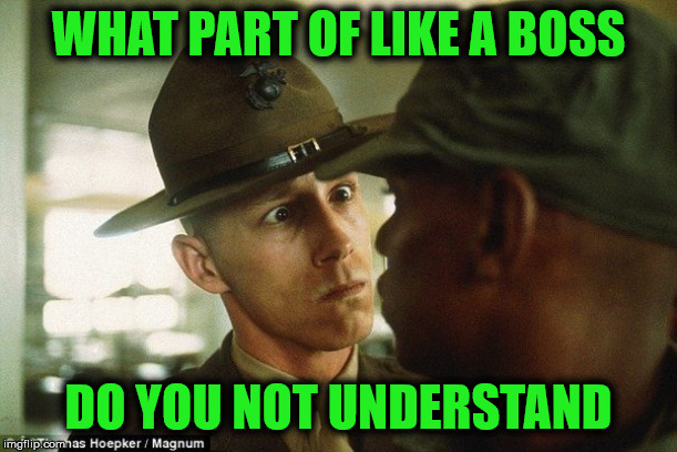 Like a Boss | WHAT PART OF LIKE A BOSS; DO YOU NOT UNDERSTAND | image tagged in like a boss,marines,what if i told you,deal with it like a boss,good guy boss | made w/ Imgflip meme maker