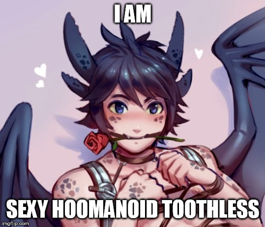 I AM SEXY HOOMANOID TOOTHLESS | made w/ Imgflip meme maker