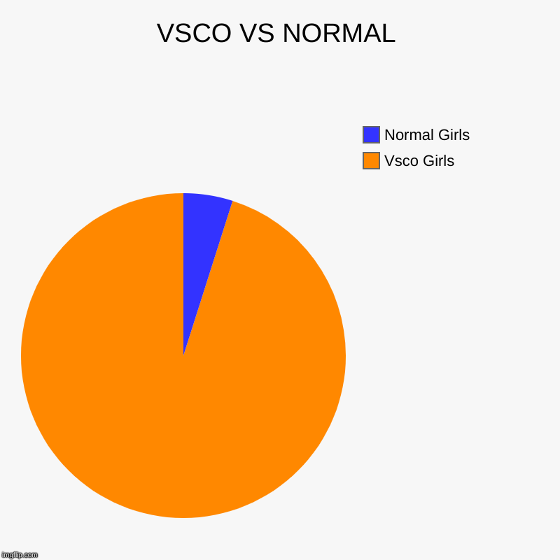VSCO VS NORMAL | Vsco Girls, Normal Girls | image tagged in charts,pie charts | made w/ Imgflip chart maker