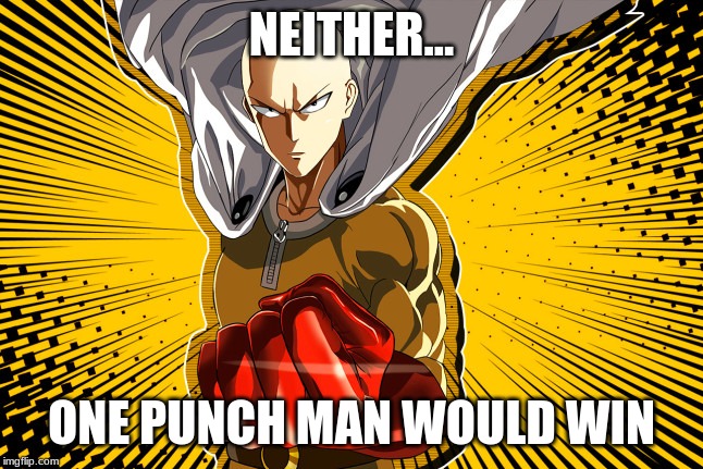 NEITHER... ONE PUNCH MAN WOULD WIN | made w/ Imgflip meme maker