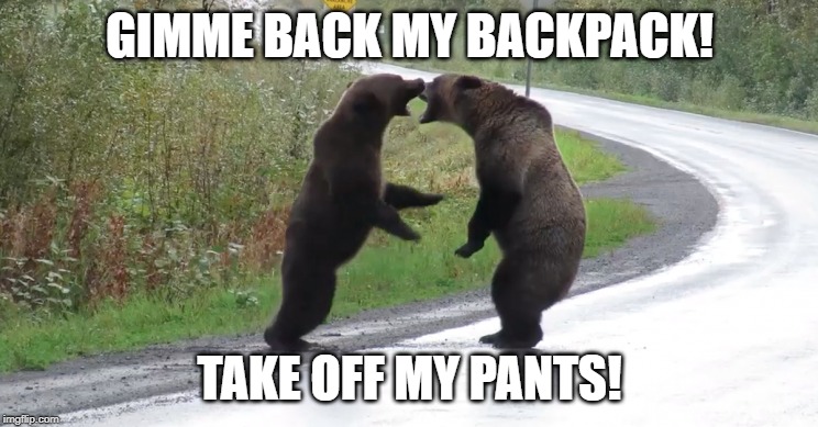 Brothers | GIMME BACK MY BACKPACK! TAKE OFF MY PANTS! | image tagged in brothers | made w/ Imgflip meme maker