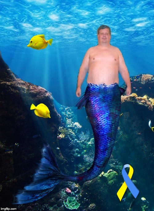 Down syndrome awareness | image tagged in mermaid,merman,down synddrome,down syndrome awareness,down syndrome mermaid,down syndrome merman | made w/ Imgflip meme maker