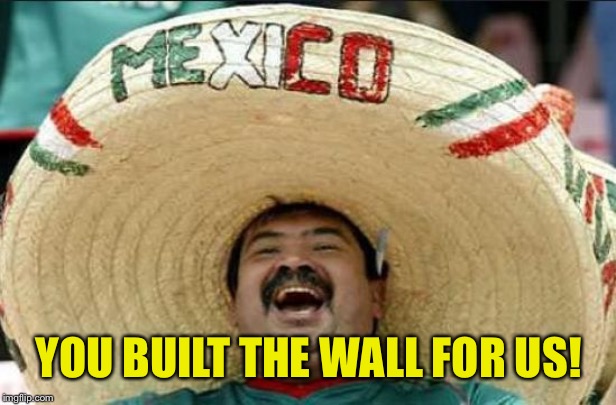 mexican word of the day | YOU BUILT THE WALL FOR US! | image tagged in mexican word of the day | made w/ Imgflip meme maker