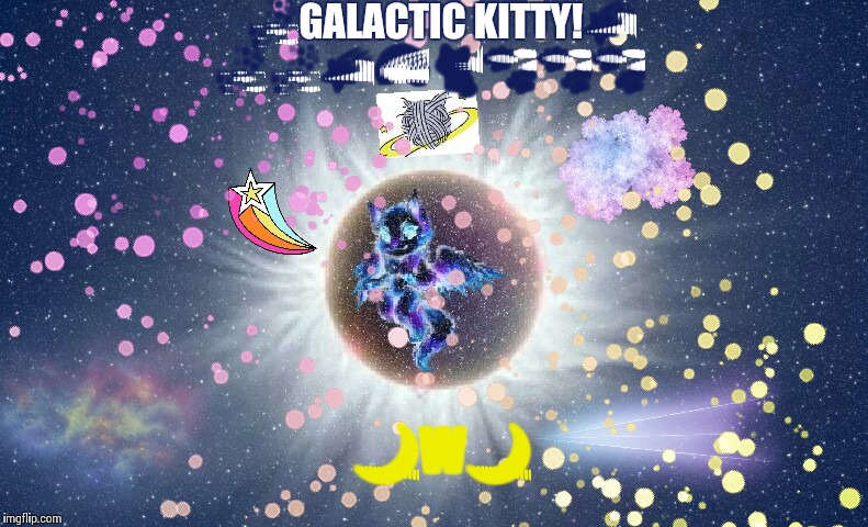 Galatic Moon Kitty in the Eclipse! | 🌌GALACTIC KITTY!🌠
🌌🌌🌠🌈🐈🐾🐾🐾; 🌙W🌙 | image tagged in eclipse | made w/ Imgflip meme maker