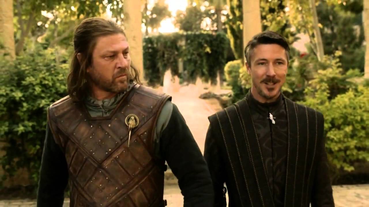 Ned Stark and Littlefinger walking Blank Meme Template