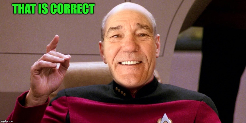 kewlew as patrick stewart | THAT IS CORRECT | image tagged in kewlew as patrick stewart | made w/ Imgflip meme maker