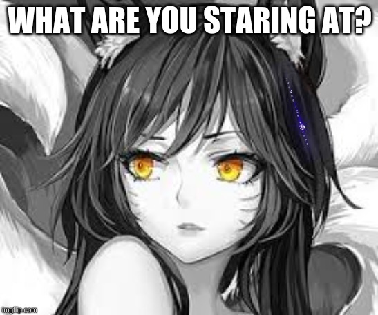 WHAT ARE YOU STARING AT? | image tagged in why to boys stare at me | made w/ Imgflip meme maker