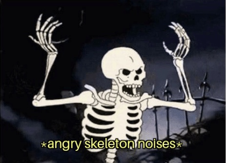 High Quality Angry skeleton Blank Meme Template