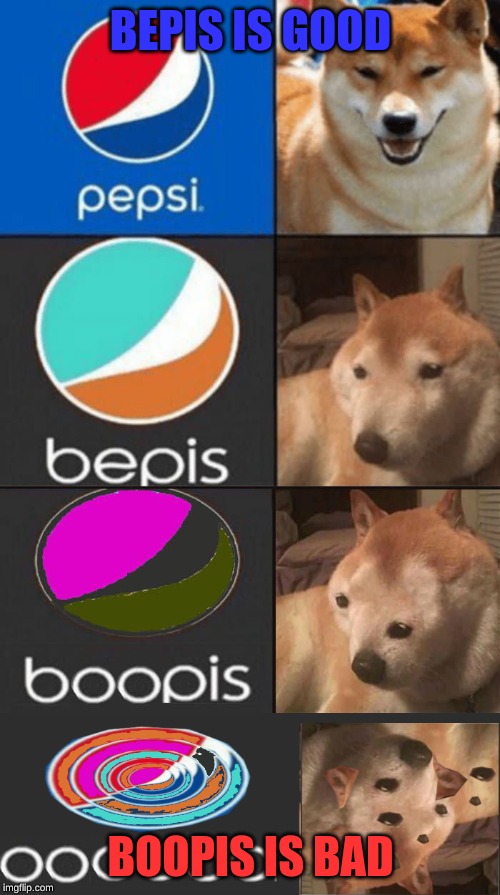 bepis | BEPIS IS GOOD; BOOPIS IS BAD | image tagged in bepis | made w/ Imgflip meme maker