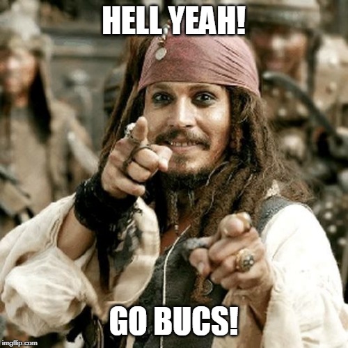 POINT JACK | HELL YEAH! GO BUCS! | image tagged in point jack | made w/ Imgflip meme maker