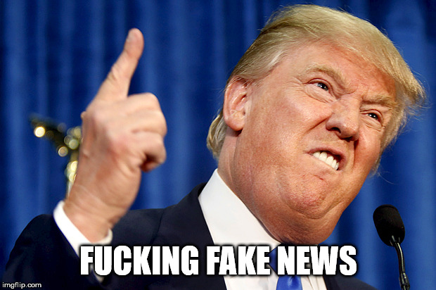 Donald Trump | F**KING FAKE NEWS | image tagged in donald trump | made w/ Imgflip meme maker