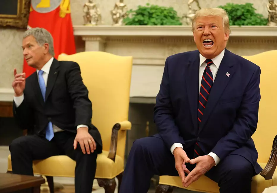 High Quality Niinistö & Trump Blank Meme Template