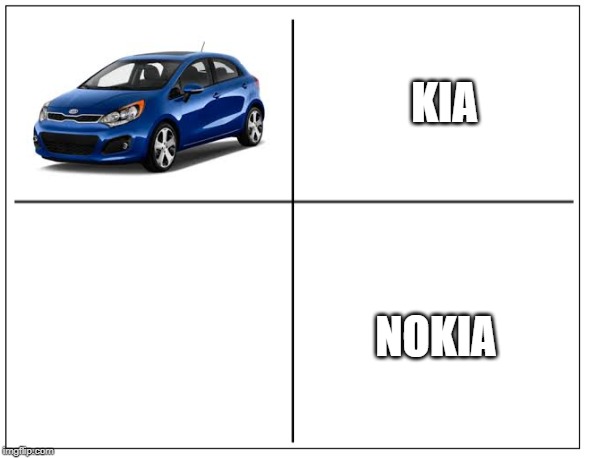 4 Square Grid | KIA; NOKIA | image tagged in 4 square grid | made w/ Imgflip meme maker