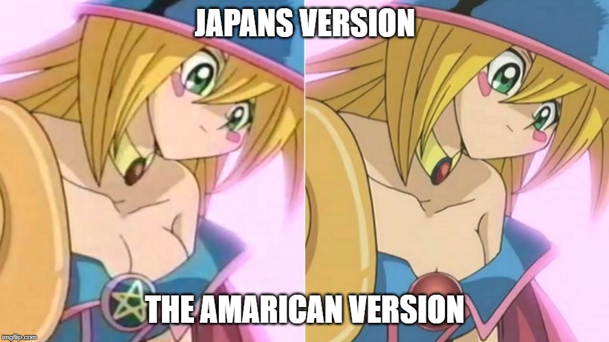 Sensor | JAPANS VERSION; THE AMARICAN VERSION | image tagged in yugioh | made w/ Imgflip meme maker