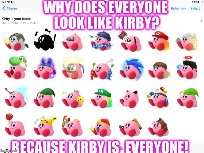<(-'.'-)> | image tagged in kirby,super smash bros | made w/ Imgflip meme maker