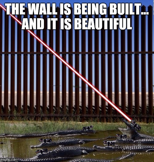 THE WALL IS BEING BUILT...
AND IT IS BEAUTIFUL | made w/ Imgflip meme maker