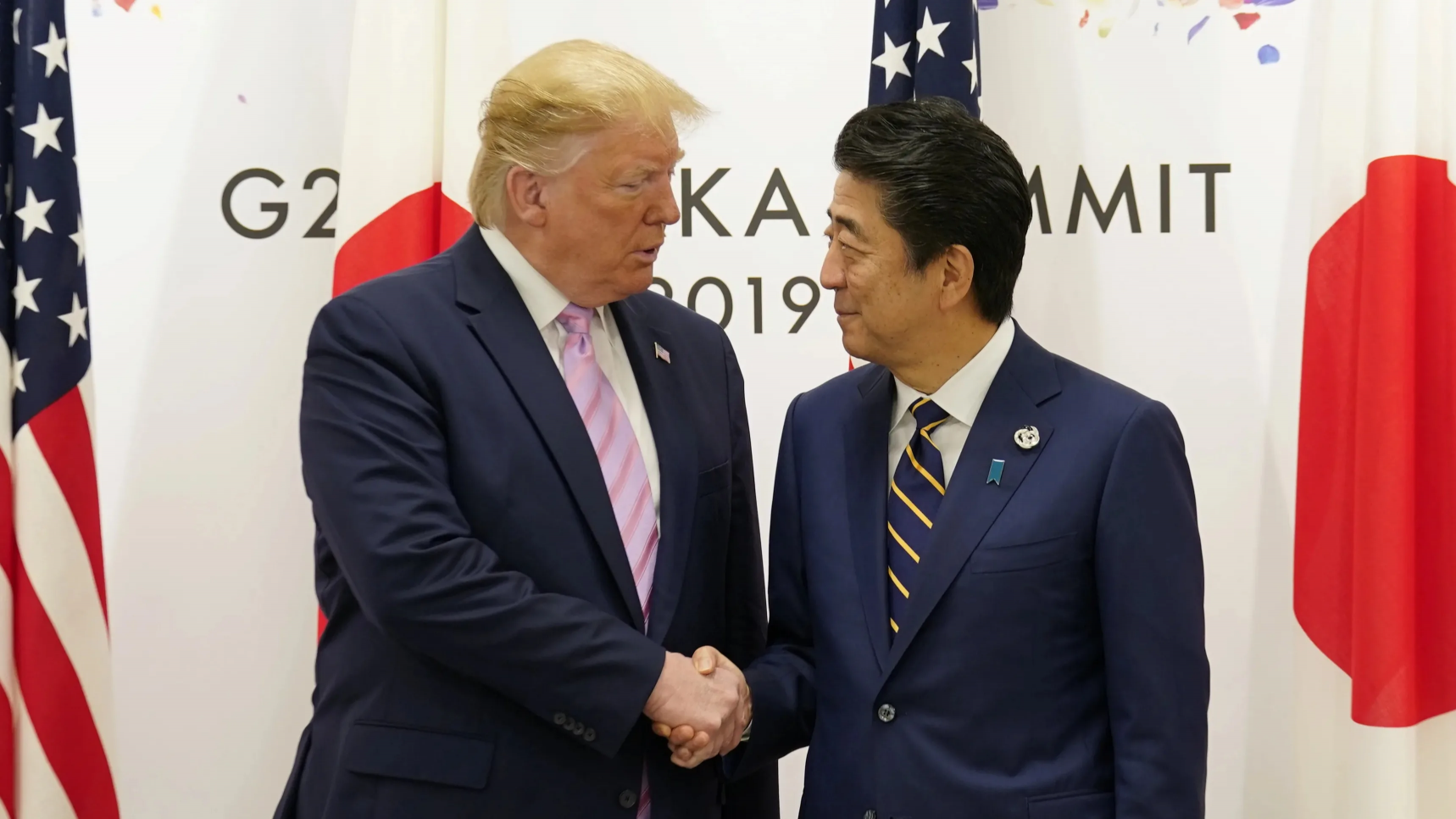 Trump Abe G20 Blank Meme Template