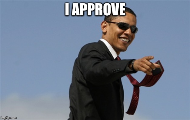 Cool Obama Meme | I APPROVE | image tagged in memes,cool obama | made w/ Imgflip meme maker