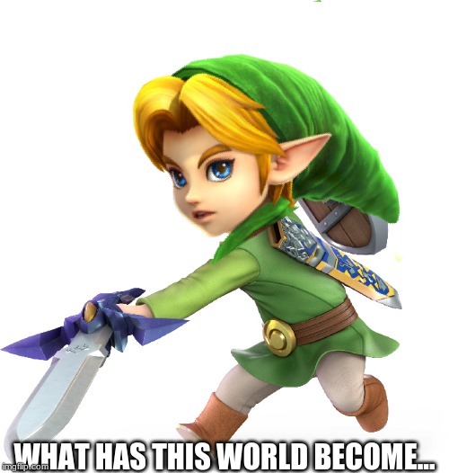 I can understand why no one upvoted this Part 2 | WHAT HAS THIS WORLD BECOME... | image tagged in cursed toon link | made w/ Imgflip meme maker