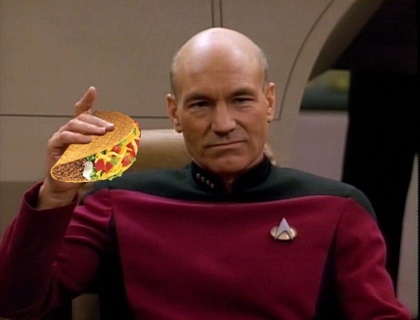 High Quality Captain Picard Taco Day Blank Meme Template