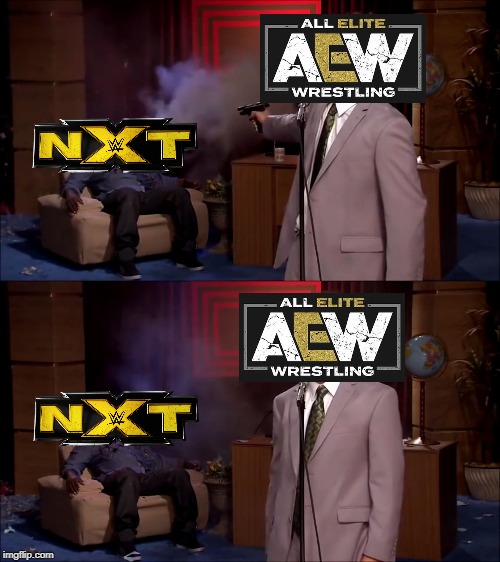 AEW Dominated Wednesday Night | image tagged in who shot hannibal hd,all elite wrestling,aew,wwe,wwe nxt,memes | made w/ Imgflip meme maker