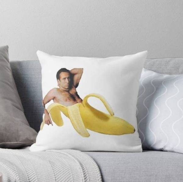 High Quality Nicholas Cage Banana Pillow Blank Meme Template