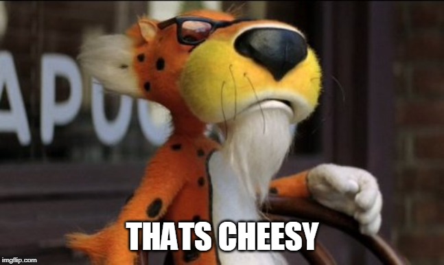 chester cheeto | THATS CHEESY | image tagged in chester cheeto | made w/ Imgflip meme maker