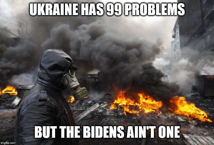 UKRAINE HAS 99 PROBLEMS; BUT THE BIDENS AIN'T ONE | image tagged in biden,trump,ukraine | made w/ Imgflip meme maker