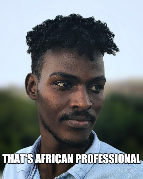 African Professional Blank Meme Template