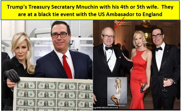 High Quality Trump Sec Treasury Mnuchin & Wife Blank Meme Template