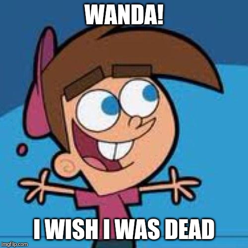 timmy | WANDA! I WISH I WAS DEAD | image tagged in timmy | made w/ Imgflip meme maker
