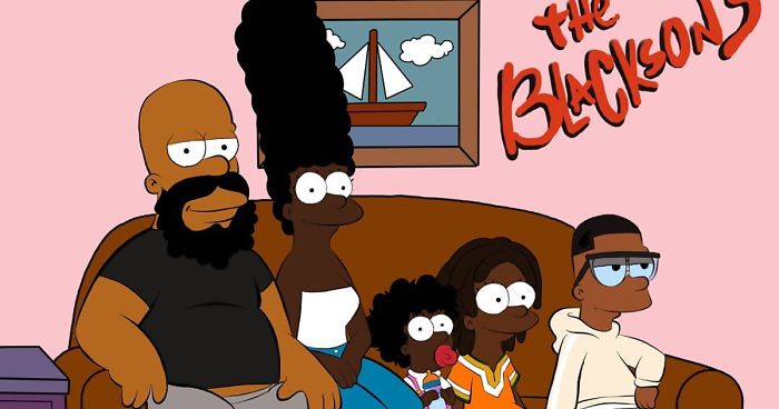 Afro American Simpsons Blank Meme Template