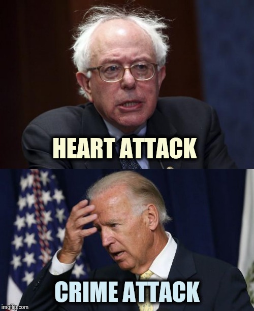 . . . and then there were 21 or 22 , I'm not quite sure | HEART ATTACK; CRIME ATTACK | image tagged in bernie sanders,joe biden worries,drop kick,politicians,trash can,politicians suck | made w/ Imgflip meme maker