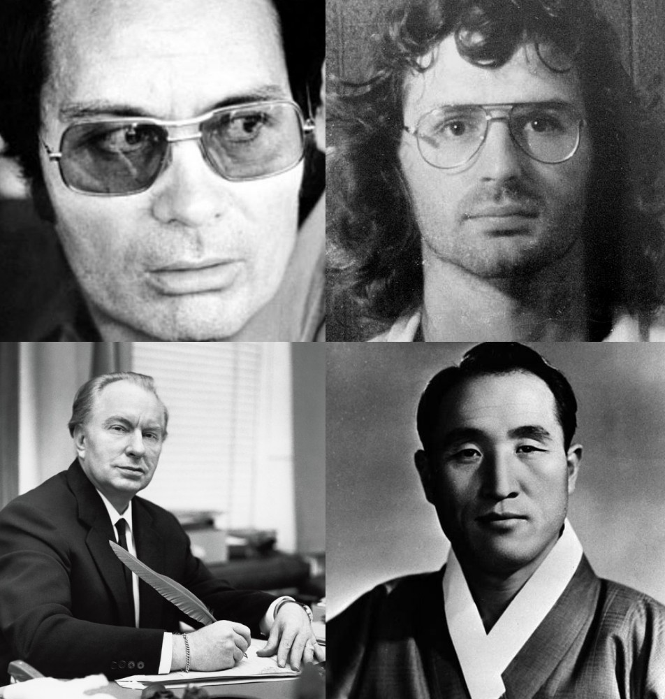 Jim Jones, David Koresh, L. Ron Hubbard, Sun Myung Moon cult Blank Meme Template