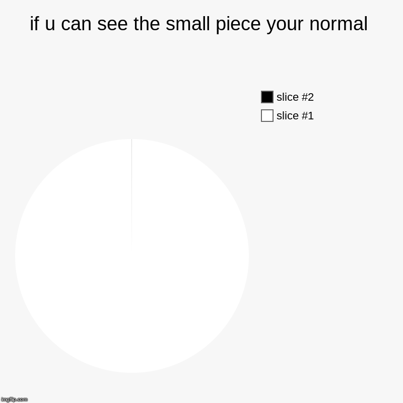 if u can see the small piece your normal | | image tagged in charts,pie charts | made w/ Imgflip chart maker