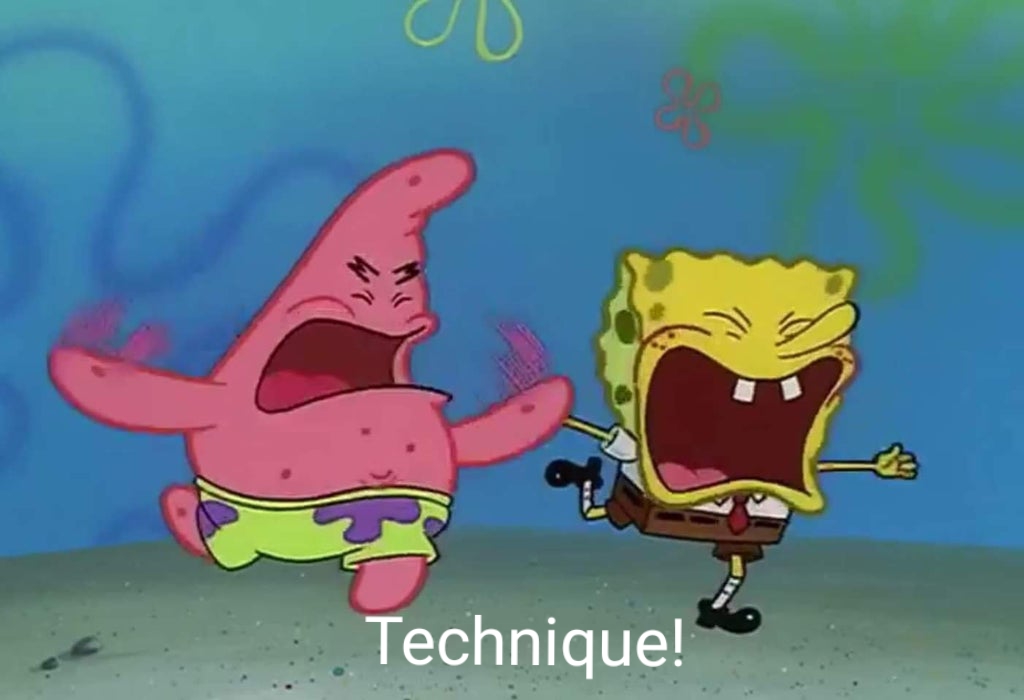 High Quality Technique Spongebob Blank Meme Template