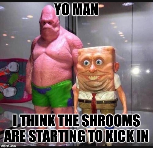 image tagged in spongebob,shrooms | made w/ Imgflip meme maker