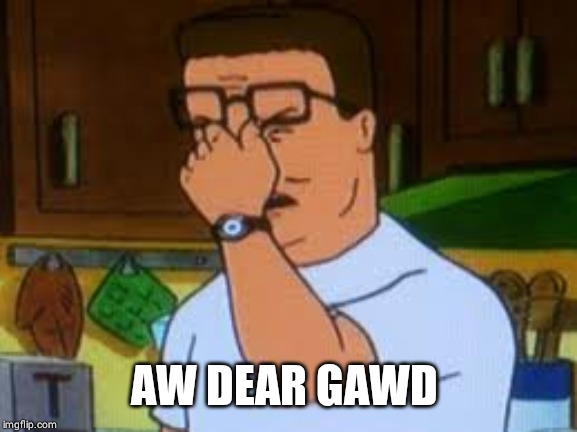 Hank hill | AW DEAR GAWD | image tagged in hank hill | made w/ Imgflip meme maker