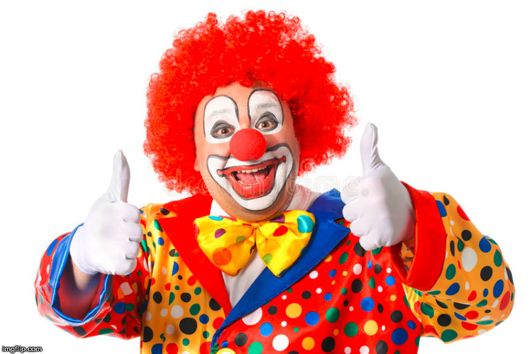 clown thumbs | image tagged in clown thumbs | made w/ Imgflip meme maker