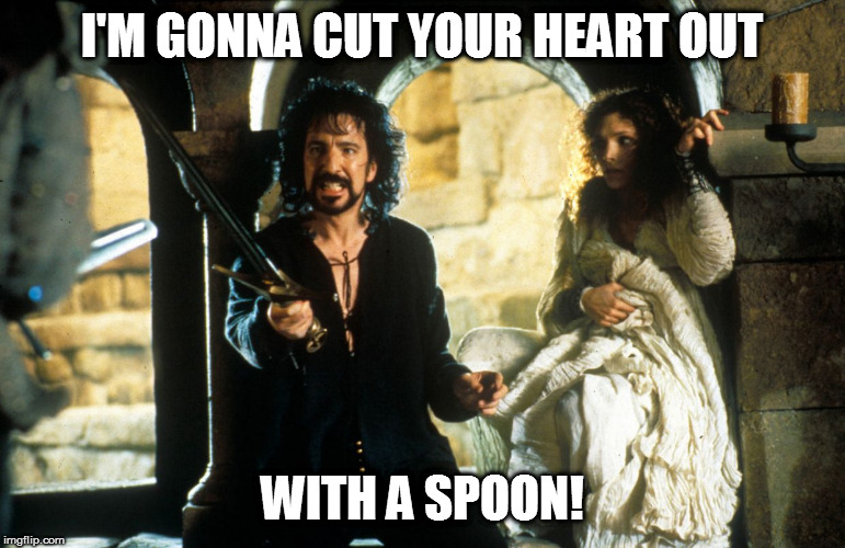 Cut Your Heart Out With A Spoon Smacking you with an up vote - Imgflip