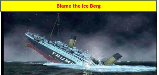 Trump BLAME the Ice Berg Blank Meme Template